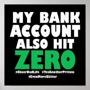 Affiche Mon compte bancaire aussi à zéro