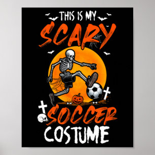 Affiche Mon costume de football squelette effrayant pour H