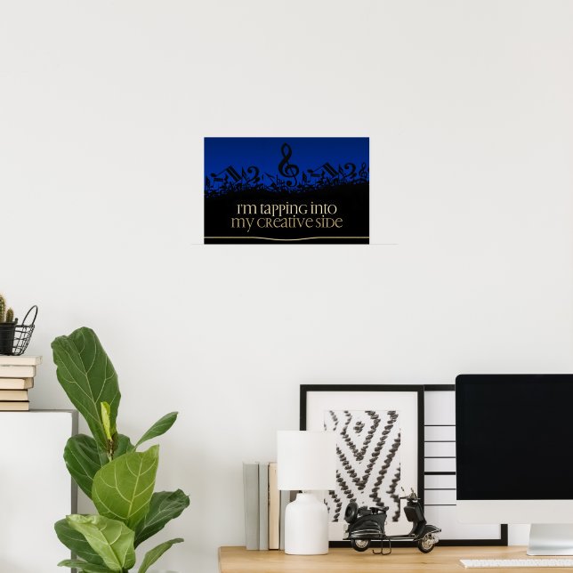 Affiche "Mon côté créatif" Motivation Affirmation (Bureau à domicile)