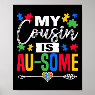 Affiche Mon Cousin Est Au-some Sensibilisation sur l'autis