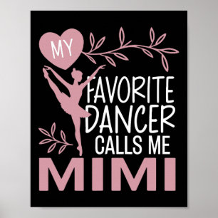 Affiche Mon Danseur Favori M'Appelle Danseur De Ballet Mim