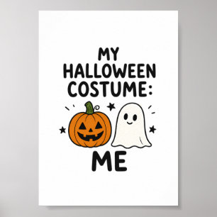 Affiche Mon déguisement d'Halloween : Moi - Illustration d