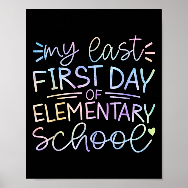 Affiche Mon Dernier Premier Jour De L'École Primaire De Re (Devant)