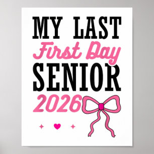 Affiche Mon Dernier Premier Jour Senior 2026 Coquette Pink