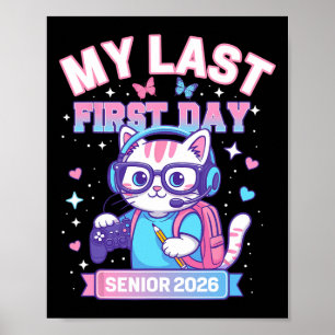 Affiche Mon dernier premier jour Senior 2026 Mignon Chat J