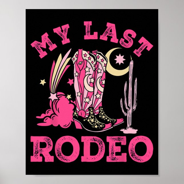 Affiche Mon Dernier Rodeo Bride Squad Bridal Party Western (Devant)
