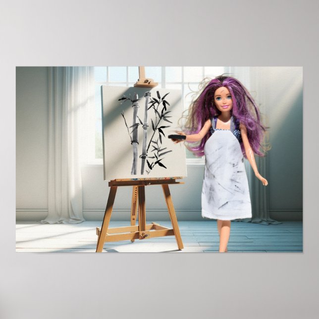 Affiche Mon dessin en bambou est maintenant terminé. (Devant)