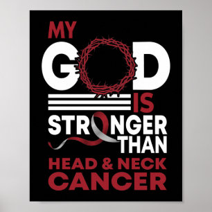 Affiche Mon Dieu est plus fort que la conscience du cancer
