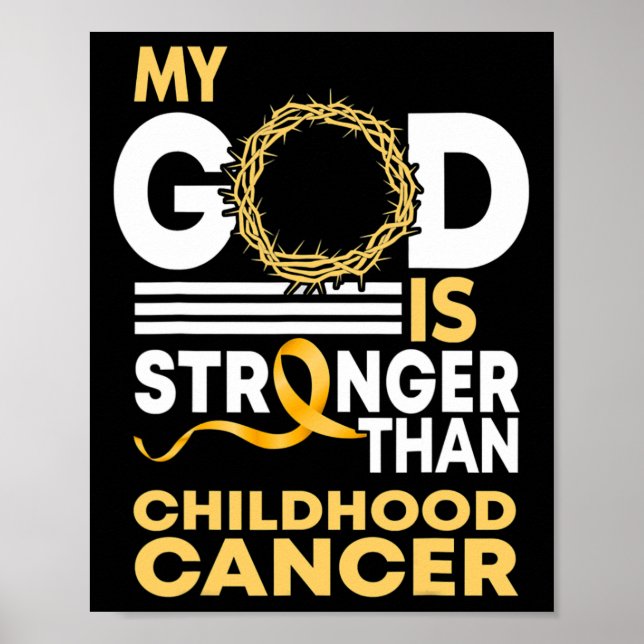 Affiche Mon Dieu Est Plus Fort Que Le Cancer De L'Enfance  (Devant)