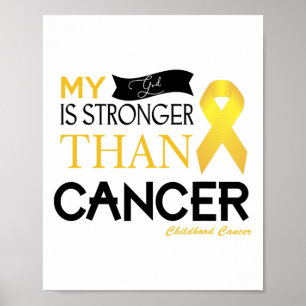 Affiche Mon Dieu Est Plus Fort Que Le Cancer Enfance Cance