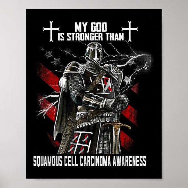 Affiche Mon Dieu Est Plus Fort Que Le Carcinome Cellulaire (Devant)