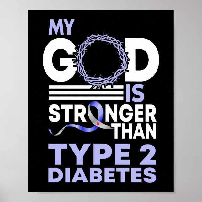 Affiche Mon Dieu Est Plus Fort Que Le Type 2 Sensibilisati (Devant)