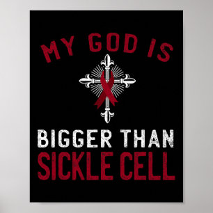 Affiche Mon Dieu Est Plus Gros Que Le Ruban De Sensibilisa