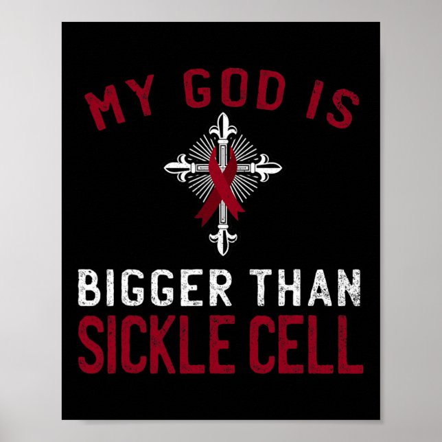 Affiche Mon Dieu Est Plus Gros Que Le Ruban De Sensibilisa (Devant)