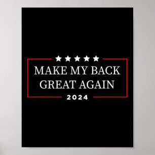 Affiche Mon dos grand encore 2024 - Drôle Trump blessure R