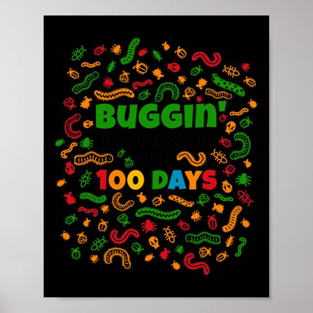 Affiche Mon Enseignant Pour 100 Jours De Costume Scolaire  (Devant)