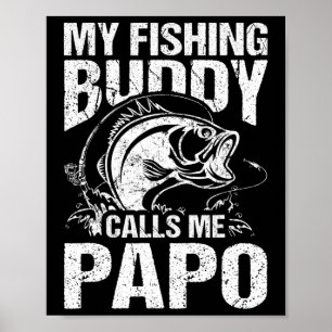 Affiche Mon Époux De Pêche M'Appelle Papo Fête des pères F