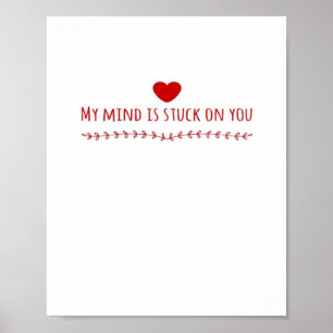 Affiche Mon esprit est fixé sur vous Conception d'amour ré