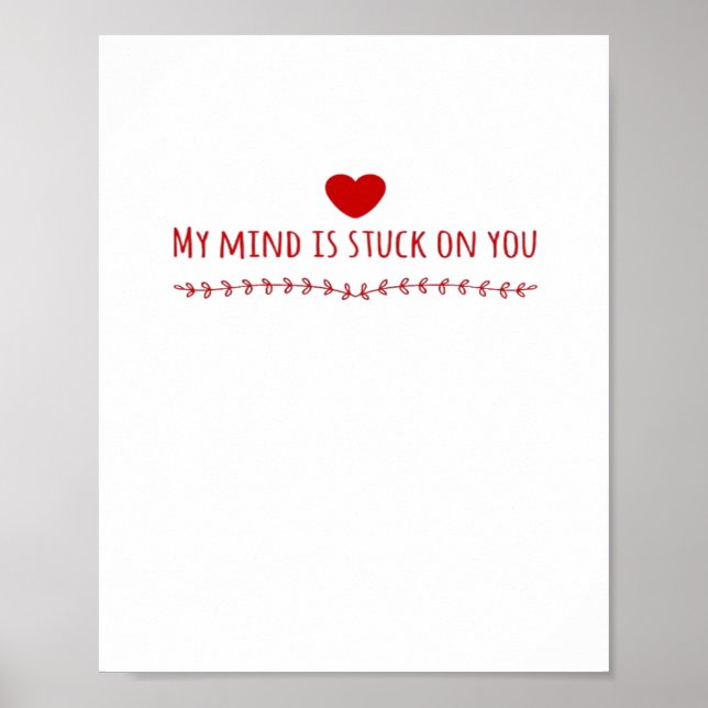 Affiche Mon esprit est fixé sur vous Conception d'amour ré (Devant)