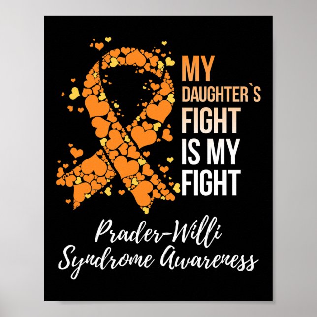 Affiche Mon Fille Combattre Mon Prader De Lutte Syndrome W (Devant)