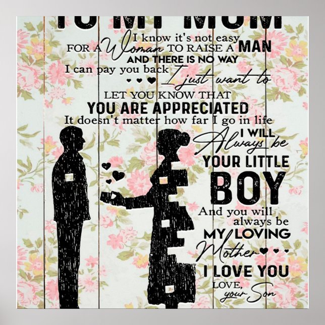 Affiche Mon Fils À Maman Cadeau Pour Maman, Maman Idée Cad (Devant)