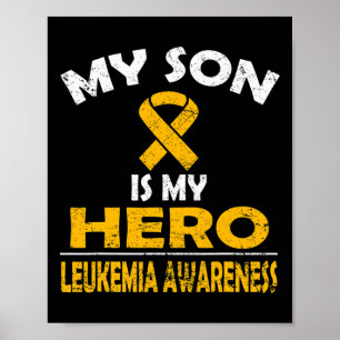 AFFICHE MON FILS EST MON HERO LEUKEMIA CONSCIENCE DE LA CH
