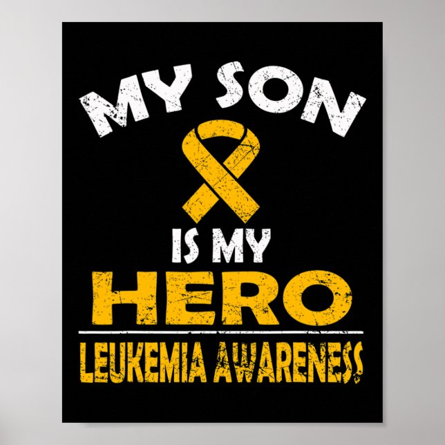AFFICHE MON FILS EST MON HERO LEUKEMIA CONSCIENCE DE LA CH (Devant)