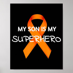AFFICHE MON FILS EST MON SUPERHERO LEUKEMIA MOIS DE SENSIB