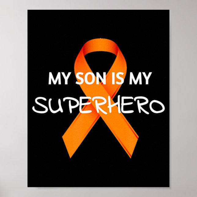 AFFICHE MON FILS EST MON SUPERHERO LEUKEMIA MOIS DE SENSIB (Devant)