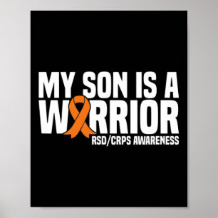 Affiche Mon Fils Est Un Guerrier Orange Ribbon Rsdcrps Lau