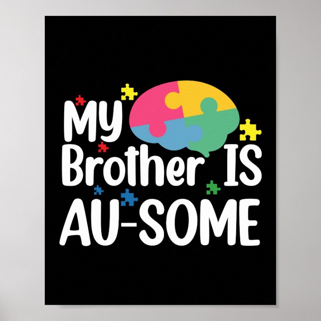 Affiche Mon frère est au-some Autisme Sensibilisation Frat (Devant)