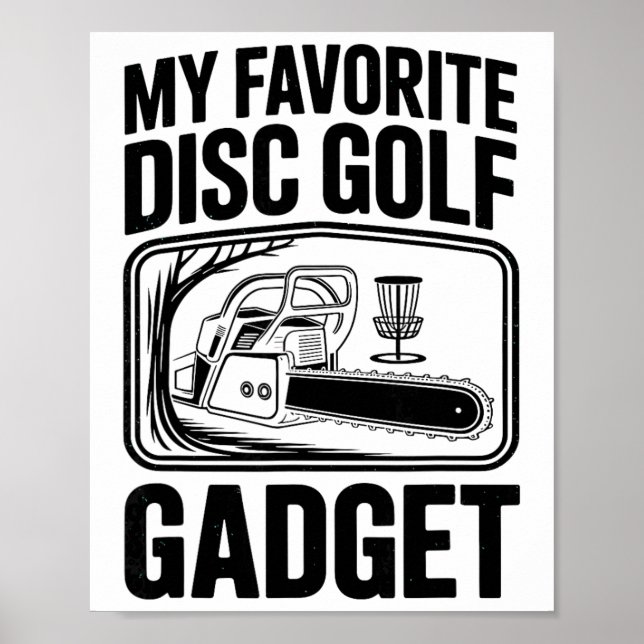 Affiche Mon gadget préféré de disc golf - Chaîne de tronço (Devant)