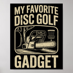 Affiche Mon gadget préféré de disc golf drôle de disc golf