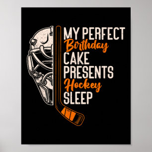 Affiche Mon gâteau d'anniversaire parfait présente le hock