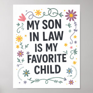 Affiche Mon gendre est mon enfant préféré Famille drôle Ma