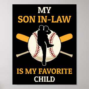 Affiche Mon gendre est mon enfant préféré Fan de baseball