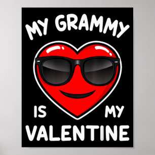 Affiche Mon Grammy Est Mon Cœur De La Saint-Valentin Garço