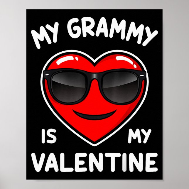 Affiche Mon Grammy Est Mon Cœur De La Saint-Valentin Garço (Devant)