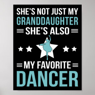 Affiche Mon Grand-Fille Danse Grand-Père D'Une Danse Grand