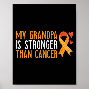 Affiche Mon Grand-Père Est Plus Fort Que Cancer Leukemia A
