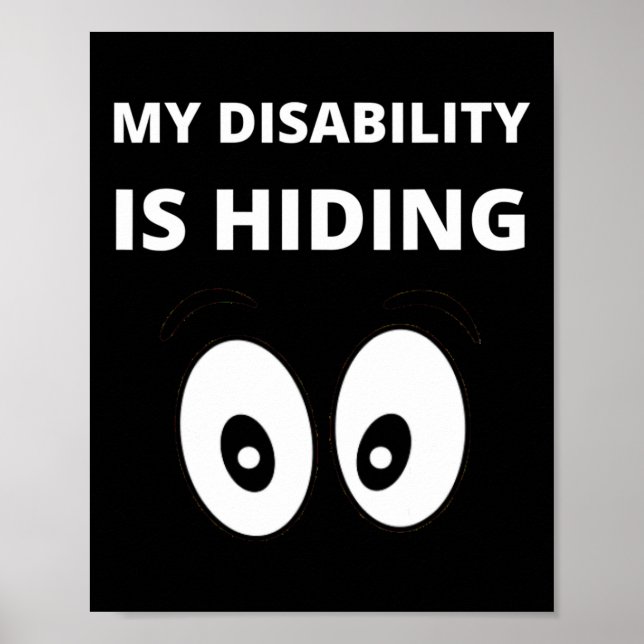 Affiche Mon handicap cache la sensibilisation aux incapaci (Devant)