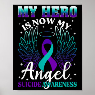 Affiche Mon héros est maintenant mon ange Suicide Turquois