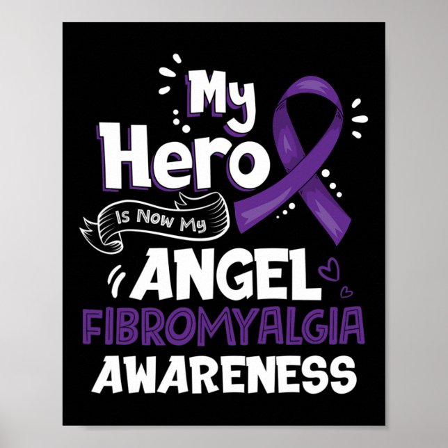 Affiche Mon Héros Est Maintenant Mon Angel Fibromyalgie Se (Devant)