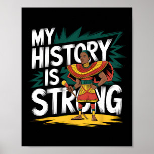 Affiche Mon histoire est forte Mois de l'histoire des Noir