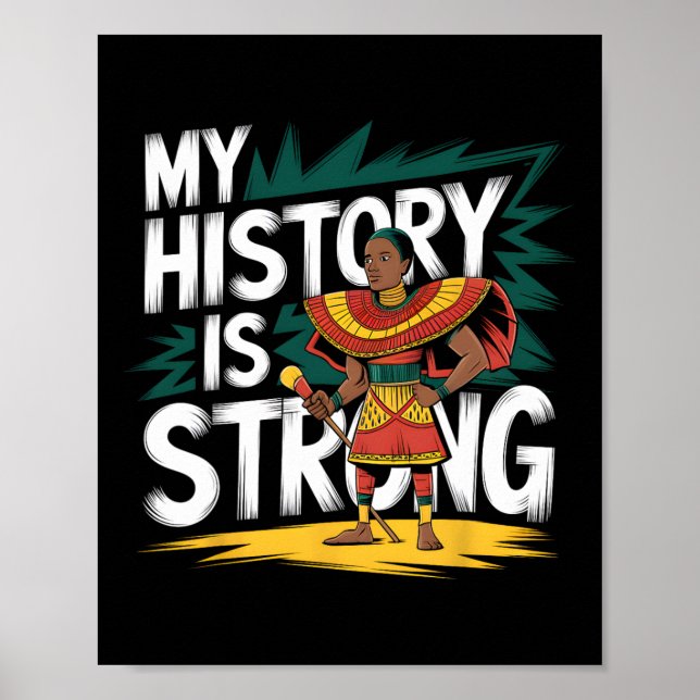 Affiche Mon histoire est forte Mois de l'histoire des Noir (Devant)