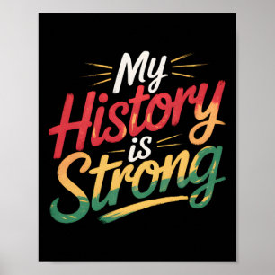 Affiche Mon Histoire Est Forte Mois Noir Africain Américai