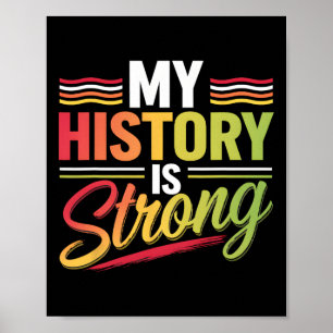 Affiche Mon histoire est forte Mois noir Afro-Américain