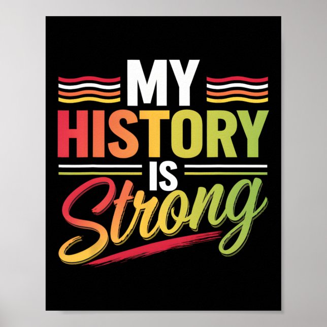 Affiche Mon histoire est forte Mois noir Afro-Américain  (Devant)