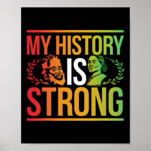 Affiche Mon histoire est Mois noir fort Afro-Américain