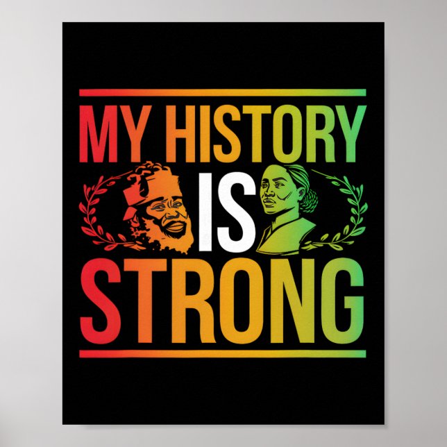 Affiche Mon histoire est Mois noir fort Afro-Américain (Devant)